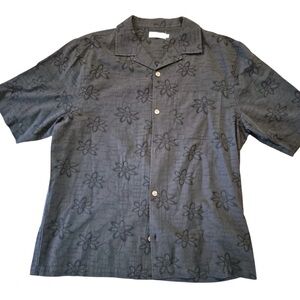 Ocean Current Charcoal Floral Button Down Shirt